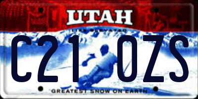 UT license plate C210ZS