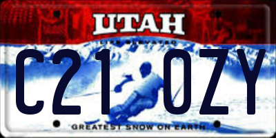 UT license plate C210ZY