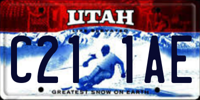 UT license plate C211AE
