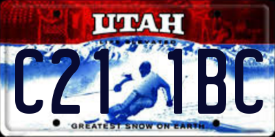 UT license plate C211BC