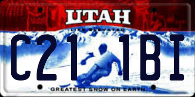 UT license plate C211BI
