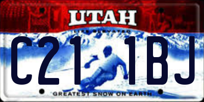 UT license plate C211BJ