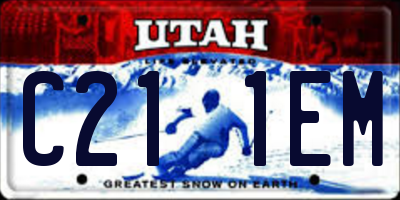 UT license plate C211EM