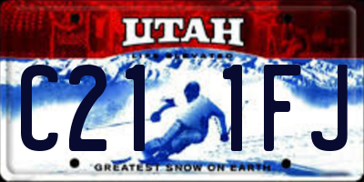 UT license plate C211FJ