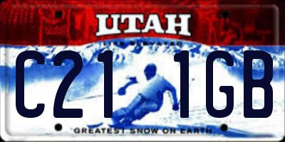 UT license plate C211GB
