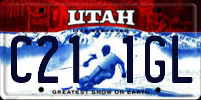 UT license plate C211GL