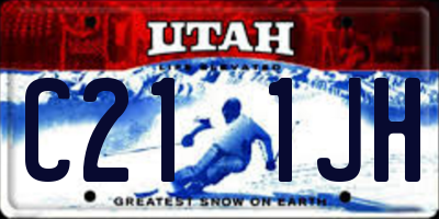 UT license plate C211JH