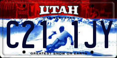 UT license plate C211JY