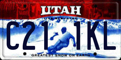 UT license plate C211KL