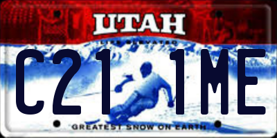 UT license plate C211ME