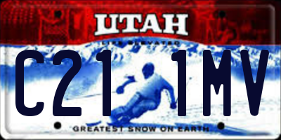 UT license plate C211MV
