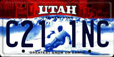 UT license plate C211NC