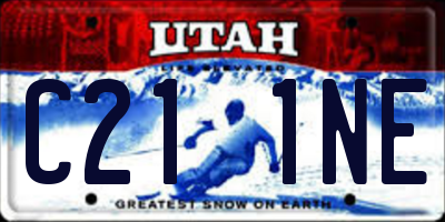 UT license plate C211NE