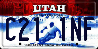 UT license plate C211NF