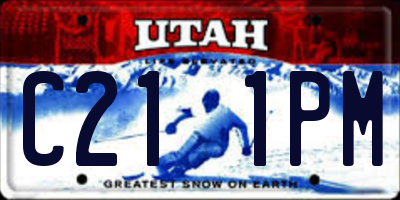 UT license plate C211PM
