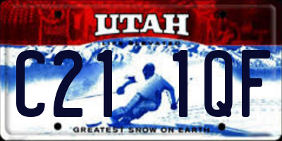 UT license plate C211QF