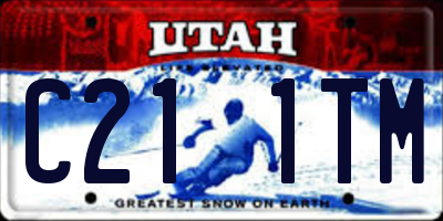 UT license plate C211TM