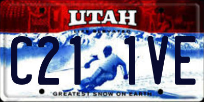 UT license plate C211VE