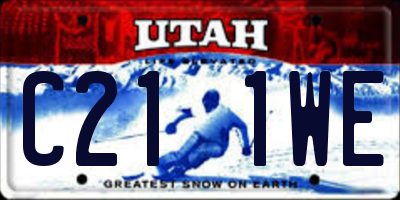 UT license plate C211WE