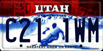 UT license plate C211WM