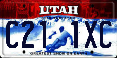 UT license plate C211XC