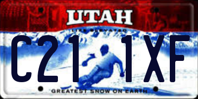 UT license plate C211XF