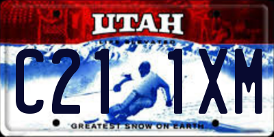 UT license plate C211XM