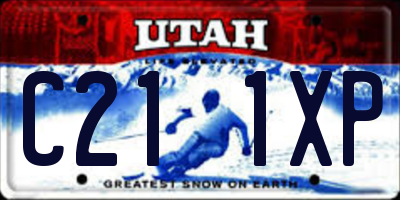 UT license plate C211XP