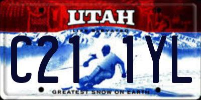 UT license plate C211YL