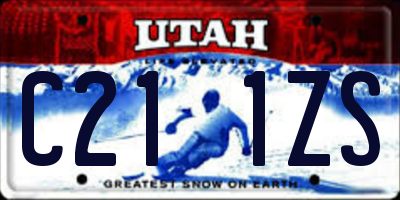 UT license plate C211ZS