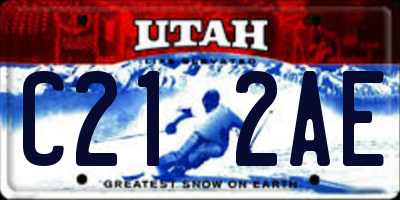 UT license plate C212AE