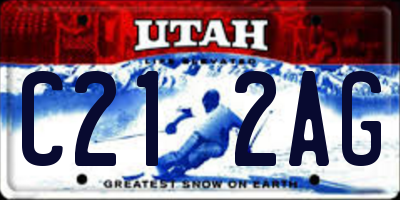 UT license plate C212AG