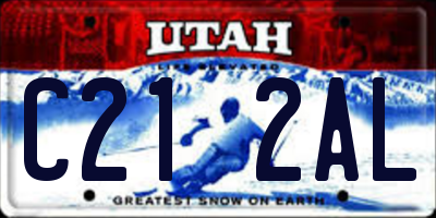 UT license plate C212AL