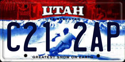 UT license plate C212AP