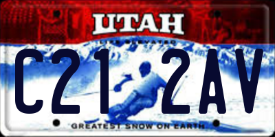 UT license plate C212AV