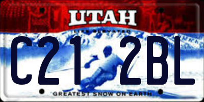 UT license plate C212BL