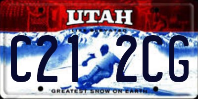 UT license plate C212CG