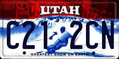 UT license plate C212CN