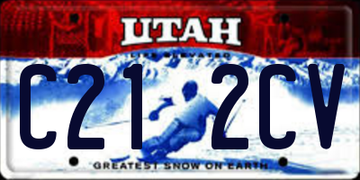 UT license plate C212CV