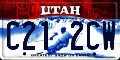 UT license plate C212CW