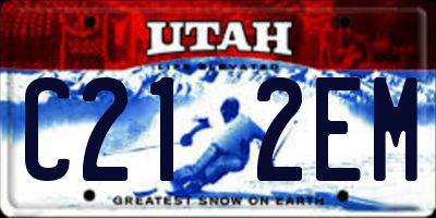 UT license plate C212EM