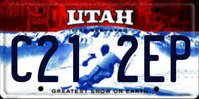 UT license plate C212EP