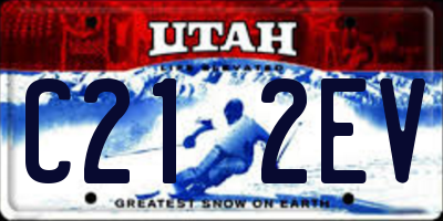 UT license plate C212EV