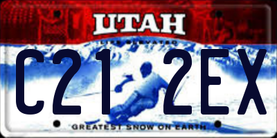UT license plate C212EX