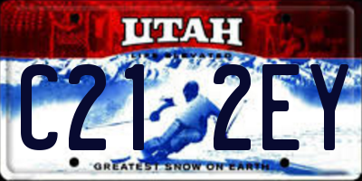 UT license plate C212EY