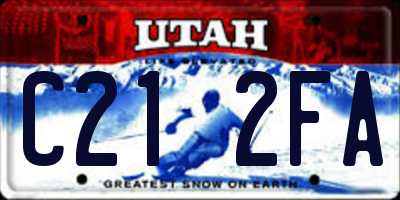 UT license plate C212FA