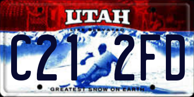 UT license plate C212FD