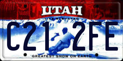 UT license plate C212FE