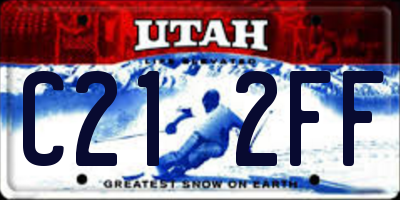 UT license plate C212FF