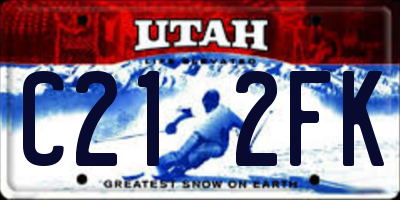 UT license plate C212FK